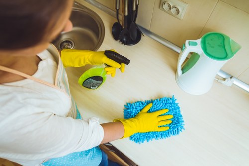 Professional office cleaners in N19 maintaining a clean workspace