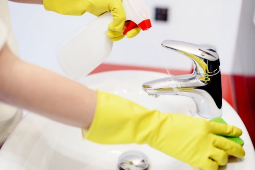 Professional carpet cleaner in N19 using deep cleaning equipment in a home