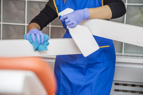 Careful carpet cleaning setup protecting property in N19